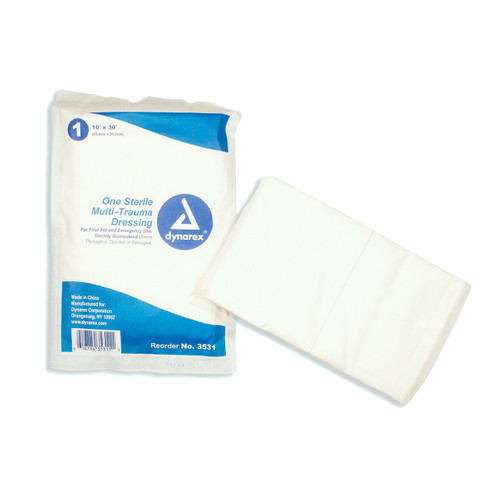 10" x 30" Multi Trauma Dressing - Flat