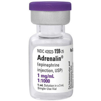 epinephrine adrenaline vial 1mg 1ml injection adrenalin anaphylaxis vials sdv ampule chloride pharmaceuticals adenosine 12mg 4ml jhp pharmacology principles