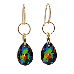 Jiana Deon Splash Spice Dangle Earrings with Swarovski Vitrail Crystal