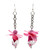 Pretty Pink Dangles featuring pink flowers and sparkling crystals by Jiana Deon