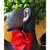 Romantic red flower dangle earrings — handcrafted botanical jewelry by Jiana Deon.