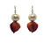 Jiana Deon Flower Bud Pearl Earrings with faux pearls and gold swoop ear wires