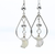 Handmade sterling silver earrings with shimmering mother-of-pearl beads