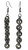 Olive green and gunmetal chain dangle earrings by Jiana Deon