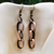 Trio Link Earrings by Jiana Deon — handcrafted copper chain link earrings with minimalist design.