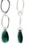 Luxury emerald green dangle earrings — modern handmade design by Jiana Deon.