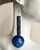 Blue statement earrings with faceted crystal detail