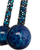 Lapis Dusk earrings close-up crystal and sphere detail