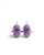 I Petal earrings with lavender clustered bead design