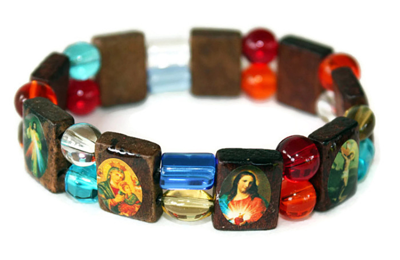 Brazilian Wood Assorted Saints Bracelets - St. Jude Shop, Inc.