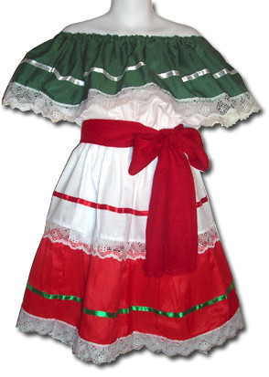 Girl's Mexican Fiesta Traditional Dress Size 10 My Mercado Mexican