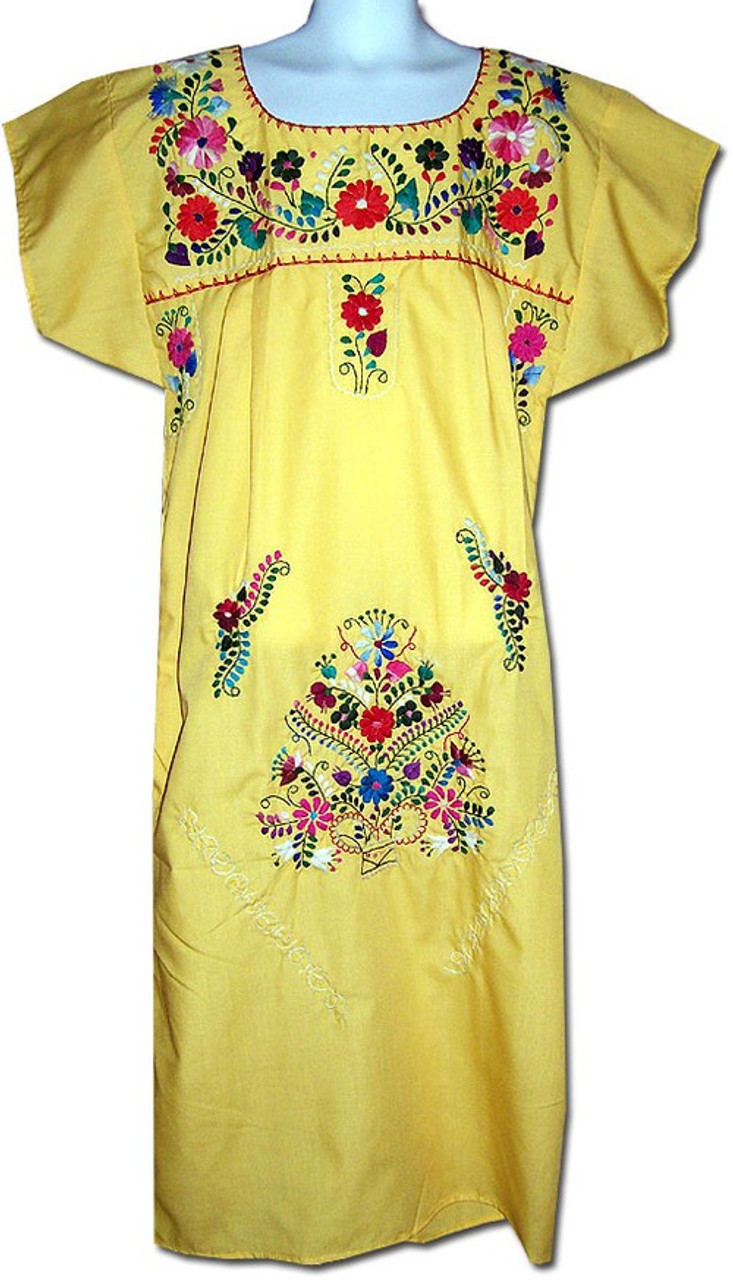 yellow mexican dress