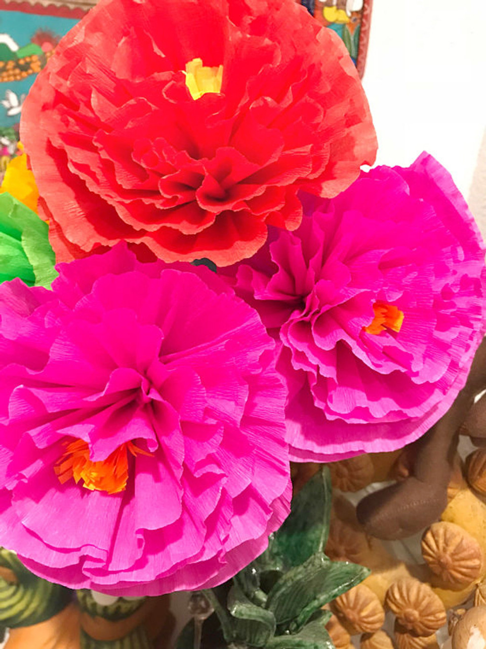 10 Large Mexican Paper Flowers/fiesta Centerpieces/paper Flowers