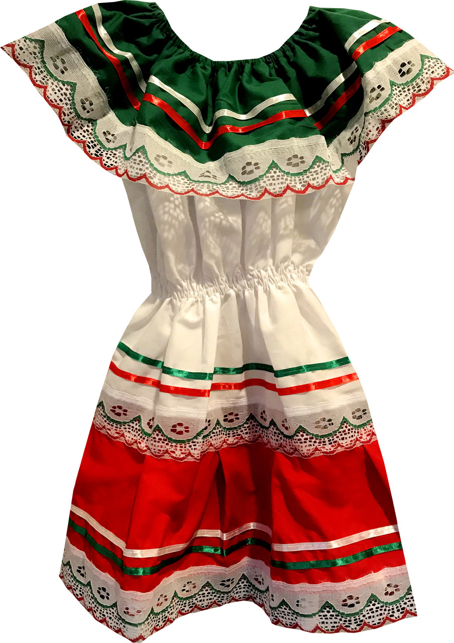 girl mexican embroidered dress