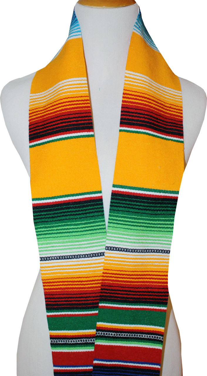 Blue Yellow Red Sash - Sarape Sashes