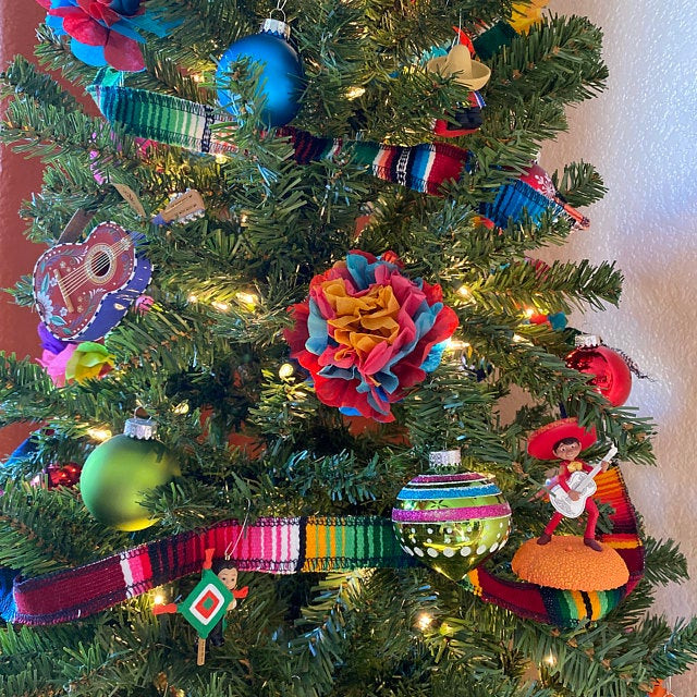 Mexican Serape Christmas Garland Wreath Mantle - My Mercado