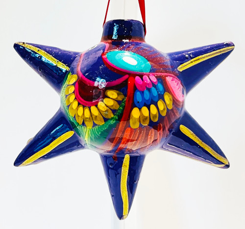 Mexican Pottery Christmas Ornament - Ball 301