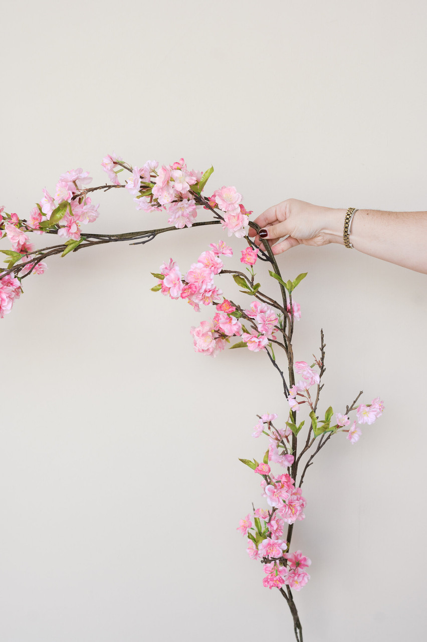 No30 Cherryblossom❀プリンセスピンク フラワーガーランド Premium Pink Cherry Blossom Garland | Something Borrowed Blooms