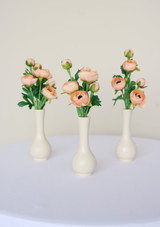 Dark Peach Ranunculus Bud Vase Bundle