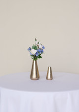 White Rose & Blue Larkspur Bud Vase Flowers