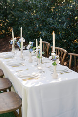 White Rose & Blue Larkspur Bud Vase Bundle