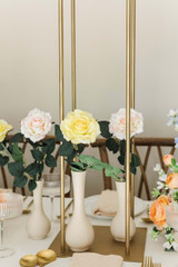 Real Touch Rose Spray - Yellow