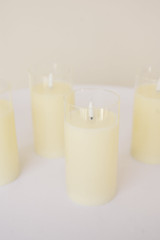 Large Glass Pillar Candle (Set of 6)