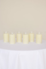 Medium Glass Pillar Candle (Set of 6) | Something Borrowed Blooms