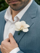 Wren Boutonniere (Single Orchid)