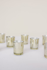 Mercury Gold Glass Votives (Set of 12)