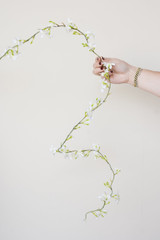 White Star Bud Garland