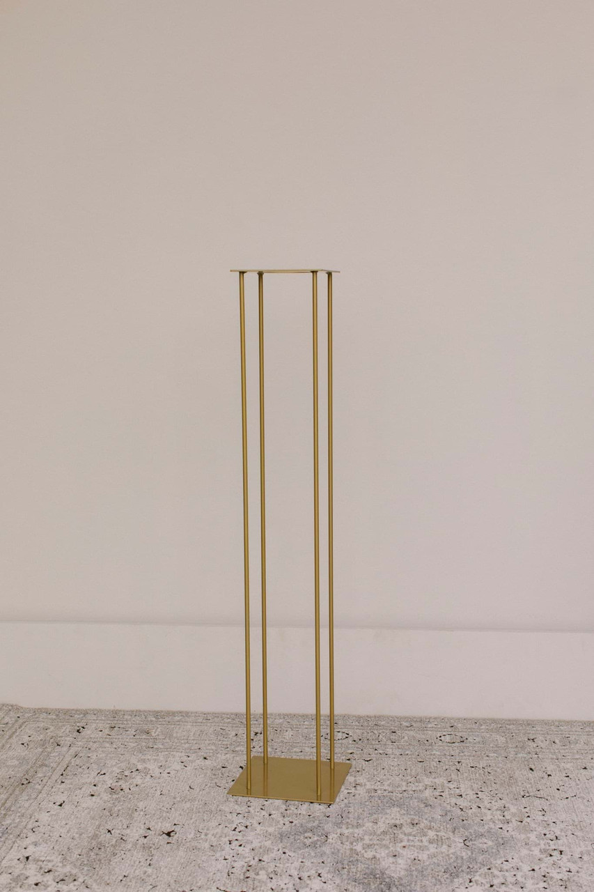 Tall Gold Centerpiece Stand | Something Borrowed Blooms