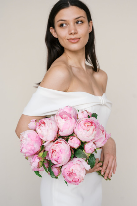 Classic Pink Peony Bridal Bouquet