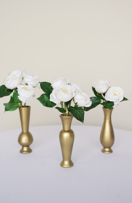White Rose Bud Vase Bundle