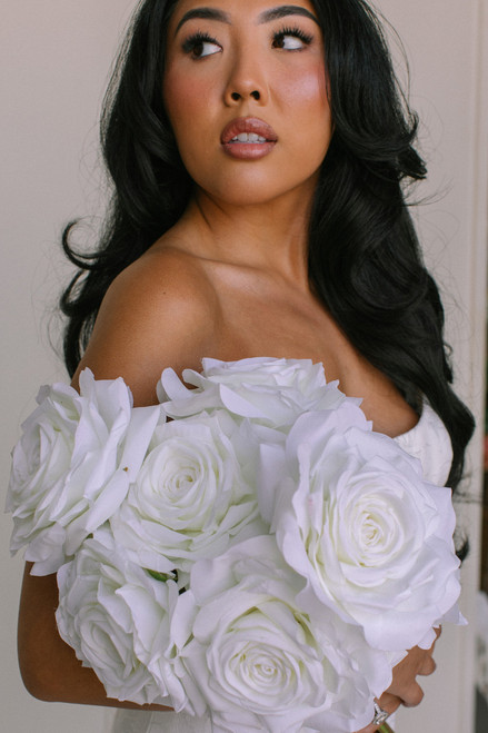 Bianca Bridal Bouquet Blanc (Garden-cut)