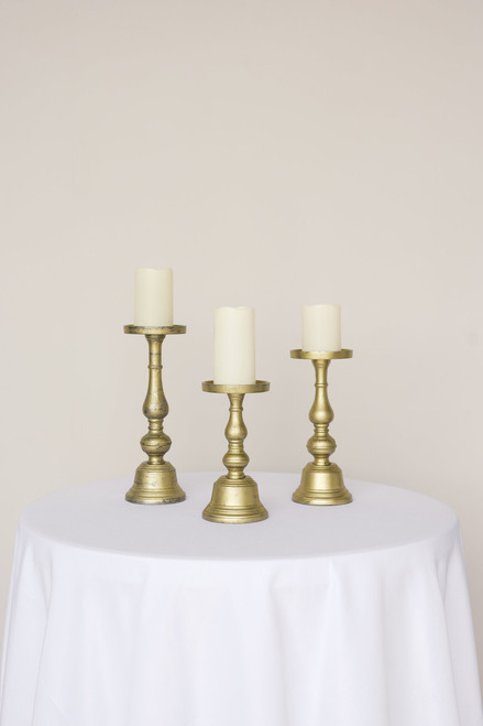 Premium Gold Candle Set of 3