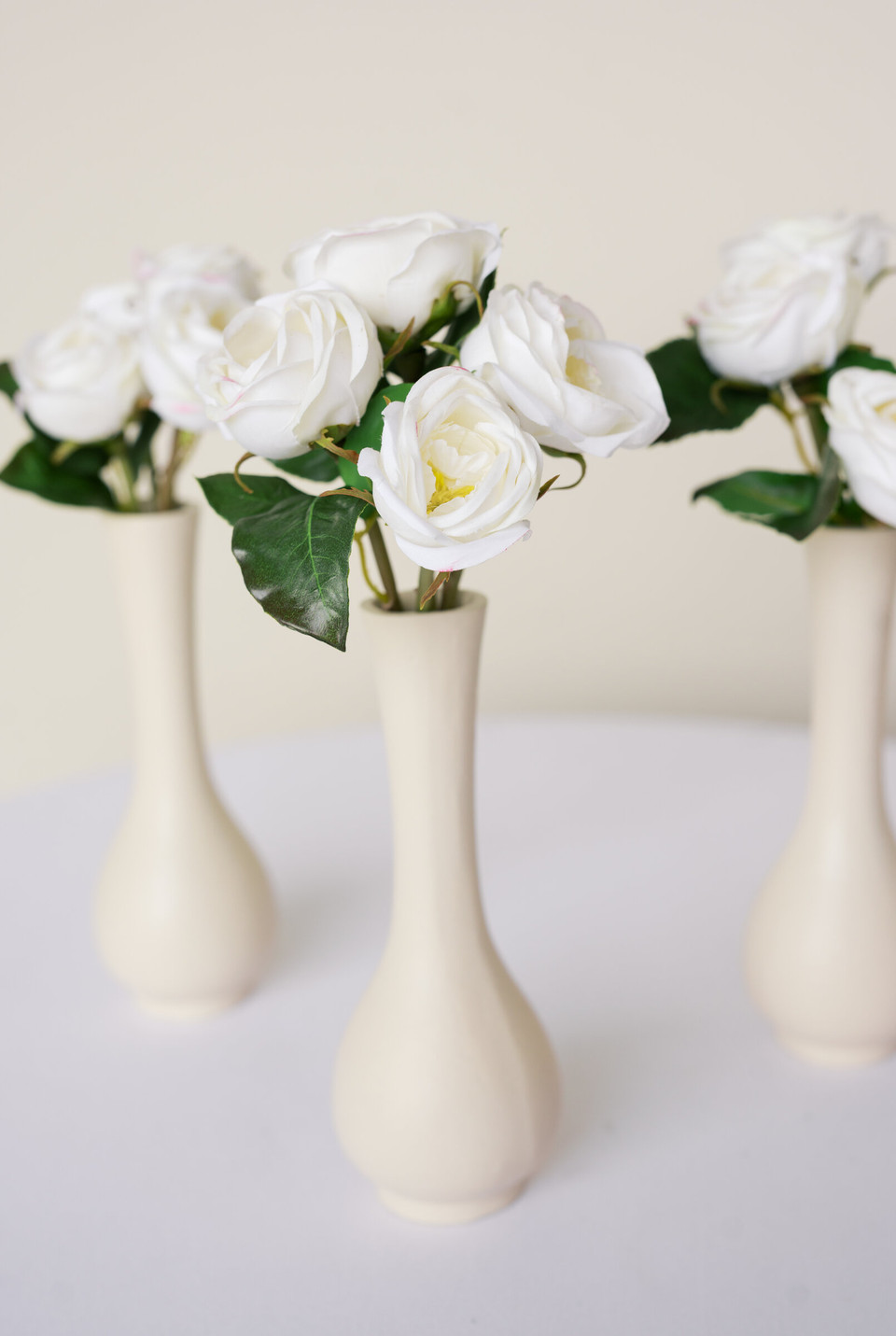 White Rose Bud Vase Flowers