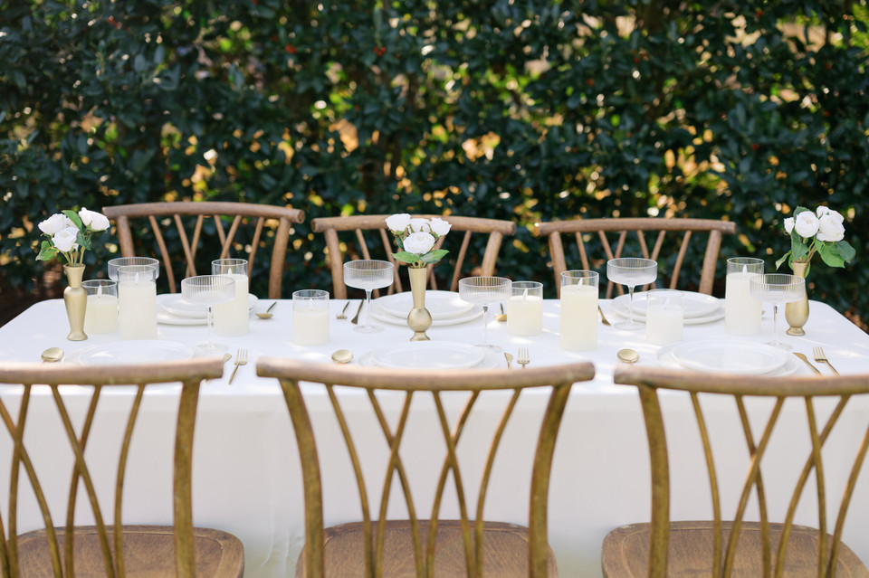 White Rose Bud Vase Bundle