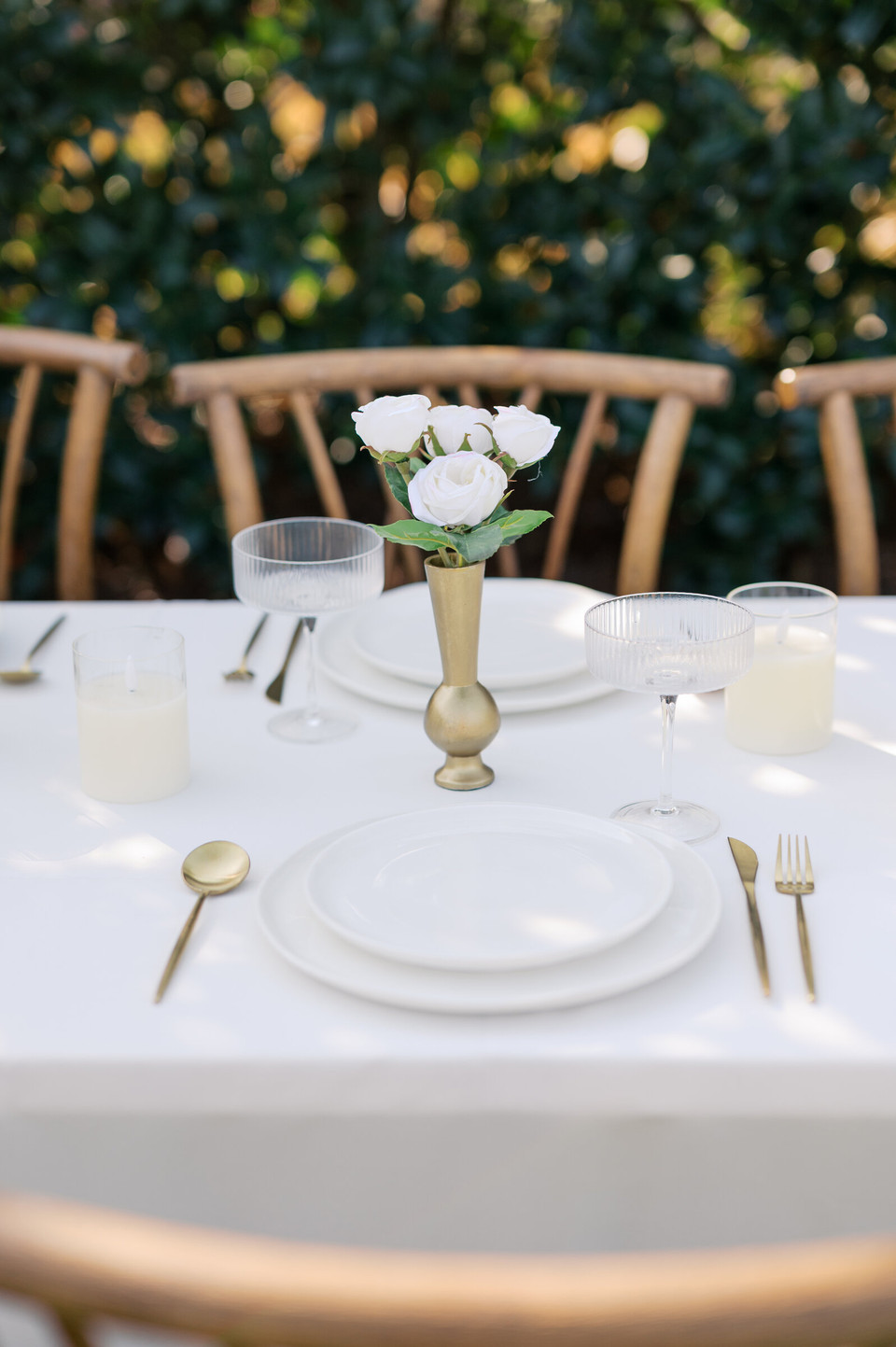 White Rose Bud Vase Flowers
