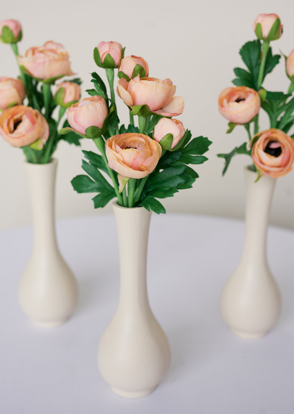 Dark Peach Ranunculus Bud Vase Flowers