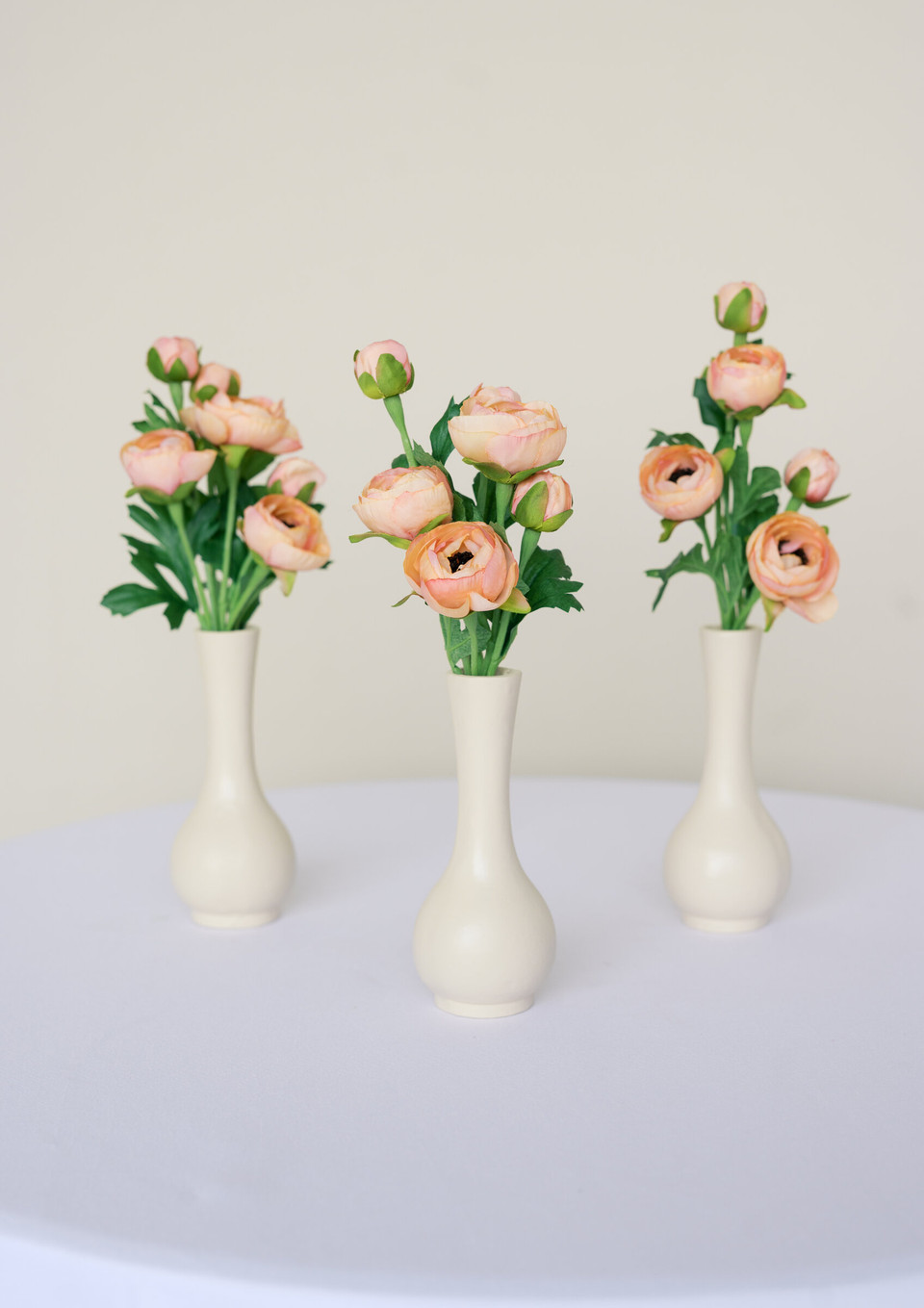 Dark Peach Ranunculus Bud Vase Flowers