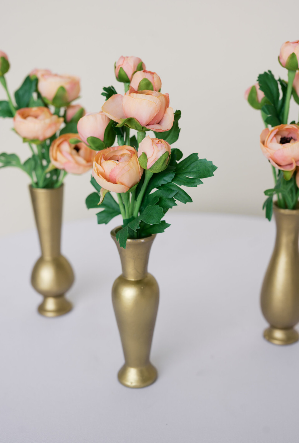 Dark Peach Ranunculus Bud Vase Flowers