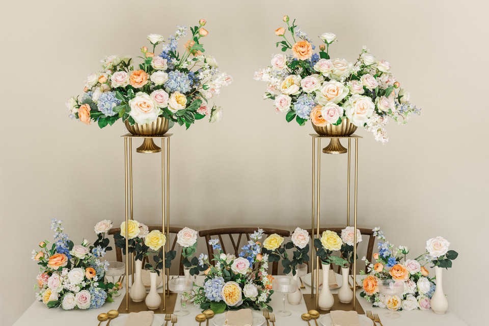 Real Touch Rose Spray - Yellow