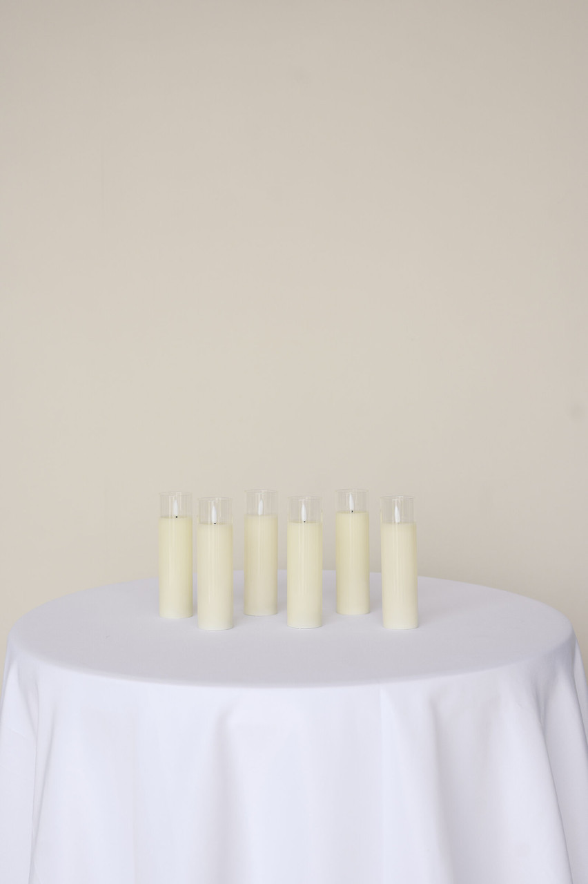 Medium Glass Pillar Candle (Set of 6)
