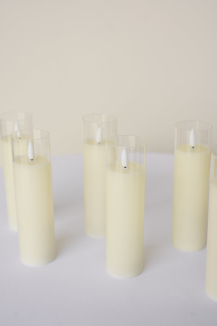 Medium Glass Pillar Candle (Set of 6)