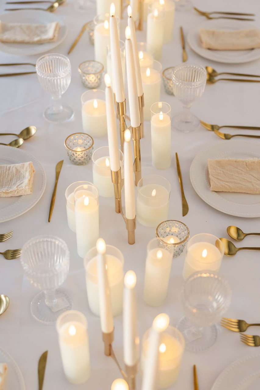 Small Glass Pillar Candle (Set of 6)