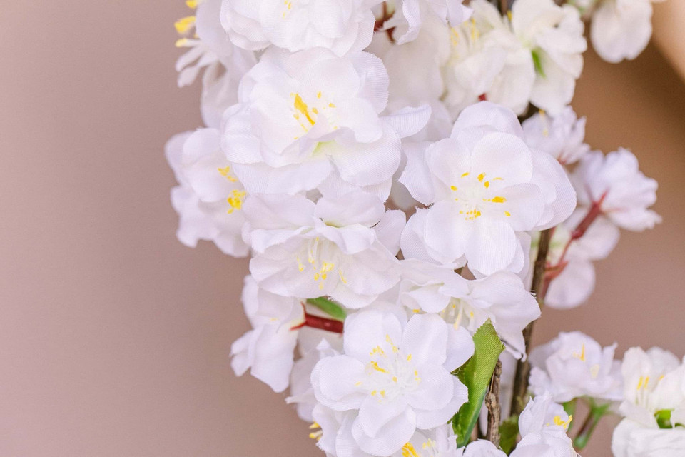 Premium White Cherry Blossom Garland | Something Borrowed Blooms
