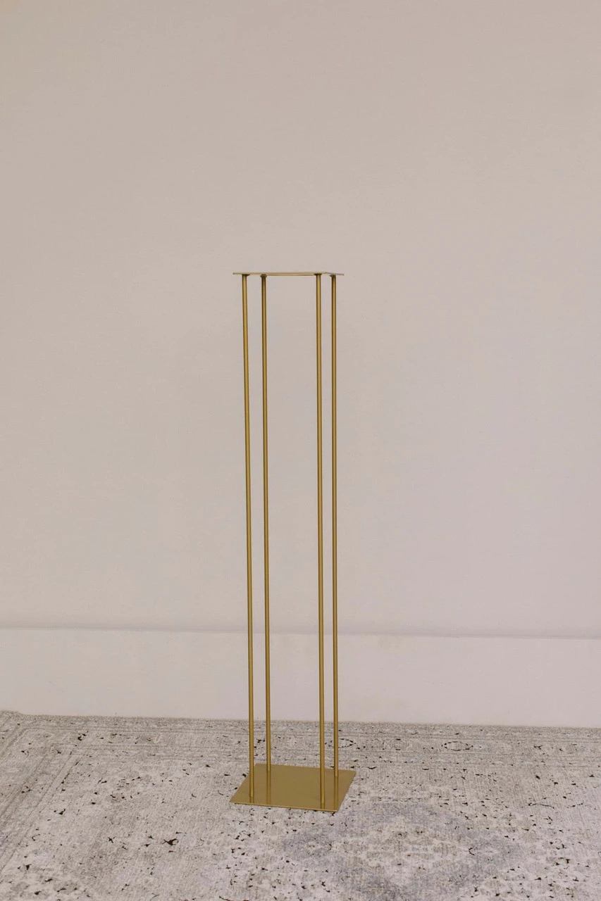 Tall Gold Centerpiece Stand | Something Borrowed Blooms