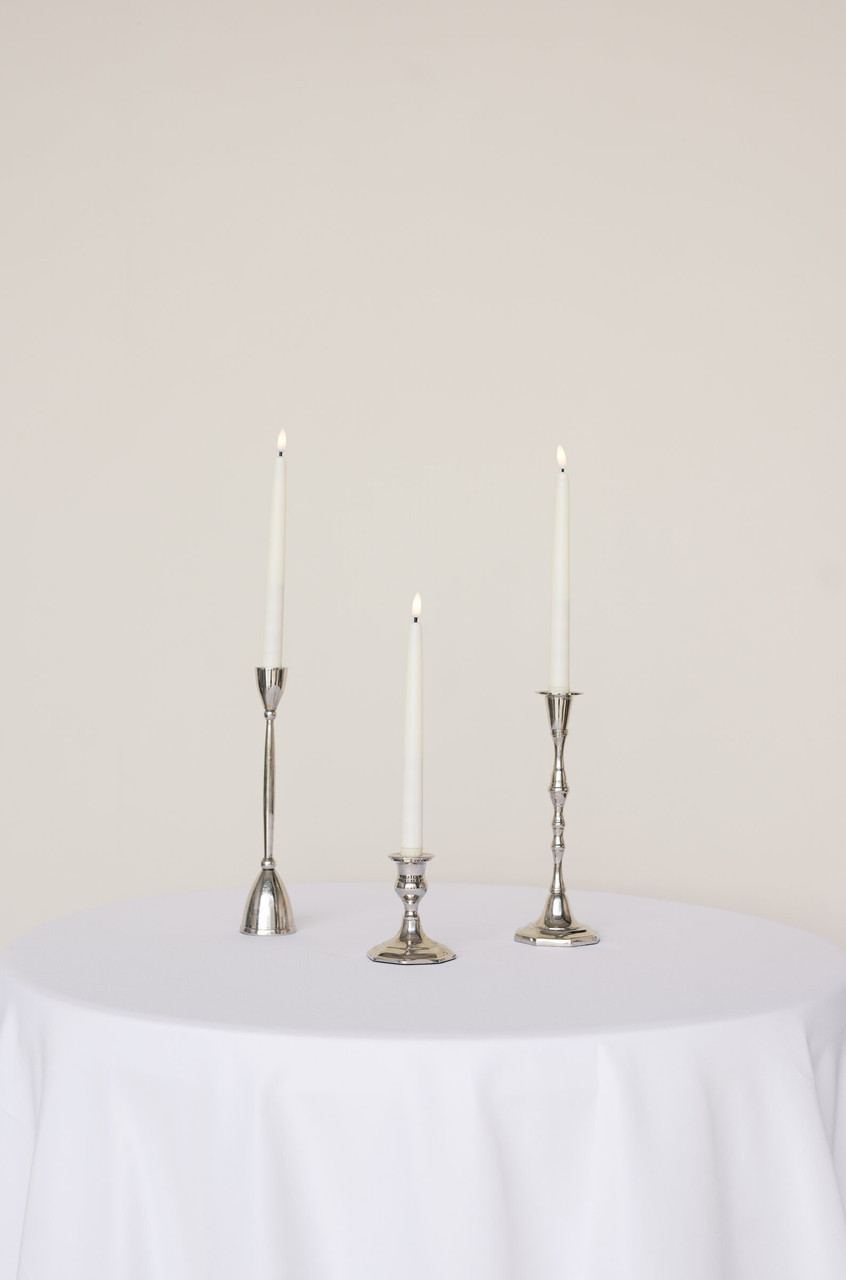 Signature Candlesticks Set of 3 (Silver)
