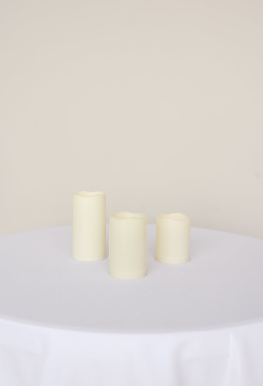 Pillar Candle Trio | Something Borrowed Blooms
